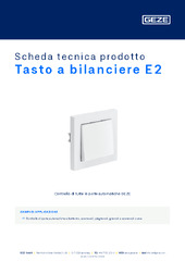 Tasto a bilanciere E2 Scheda tecnica prodotto IT