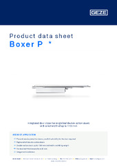 Boxer P  * Product data sheet EN