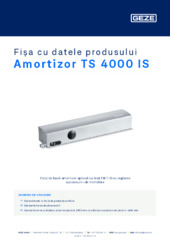 Amortizor TS 4000 IS Fișa cu datele produsului RO