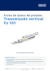 Transmissão vertical Fz 101 Ficha de dados de produto PT