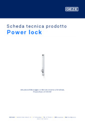 Power lock Scheda tecnica prodotto IT