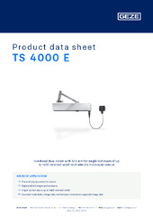 TS 4000 E Product data sheet EN