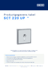 SCT 220 UP  * Productgegevens tabel NL
