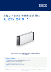 E 212 24 V  * Sigurnosno-tehnički list HR