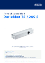 Dørlukker TS 4000 S Produktdatablad DA