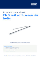 EMD rail with screw-in bolts Product data sheet EN