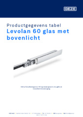Levolan 60 glas met bovenlicht Productgegevens tabel NL