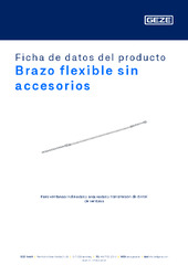 Brazo flexible sin accesorios Ficha de datos del producto ES
