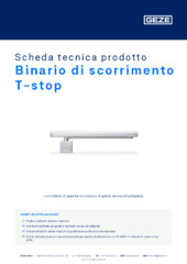 Binario di scorrimento T-stop Scheda tecnica prodotto IT