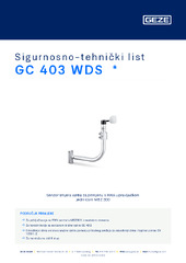 GC 403 WDS  * Sigurnosno-tehnički list HR