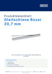 Gleitschiene Boxer 20,7 mm Produktdatenblatt DE