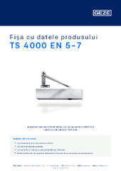 TS 4000 EN 5-7 Fișa cu datele produsului RO