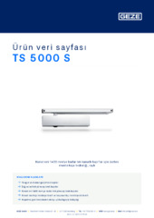 TS 5000 S Ürün veri sayfası TR