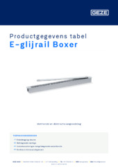 E-glijrail Boxer Productgegevens tabel NL
