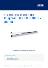 Glijrail BG TS 5000 / 3000 Productgegevens tabel NL