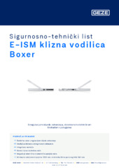 E-ISM klizna vodilica Boxer Sigurnosno-tehnički list HR