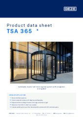 TSA 365  * Product data sheet EN