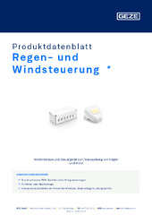 Regen- und Windsteuerung  * Produktdatenblatt DE