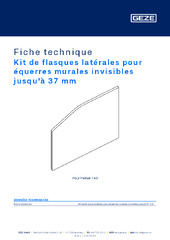 Kit de flasques latérales pour équerres murales invisibles jusqu'à 37 mm Fiche technique FR