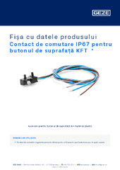 Contact de comutare IP67 pentru butonul de suprafață KFT  * Fișa cu datele produsului RO