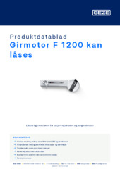 Girmotor F 1200 kan låses Produktdatablad NB
