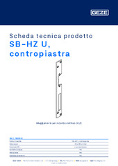 SB-HZ U, contropiastra Scheda tecnica prodotto IT