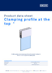 Clamping profile at the top  * Product data sheet EN
