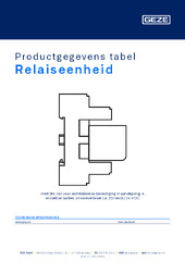 Relaiseenheid Productgegevens tabel NL