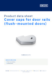 Cover caps for door rails (flush-mounted doors) Product data sheet EN