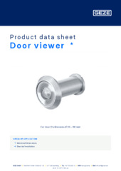 Door viewer  * Product data sheet EN