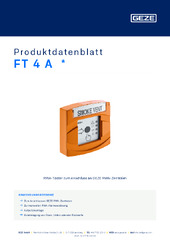 FT 4 A  * Produktdatenblatt DE