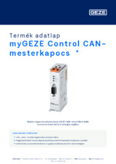 myGEZE Control CAN-mesterkapocs  * Termék adatlap HU