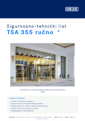 TSA 355 ručno  * Sigurnosno-tehnički list HR