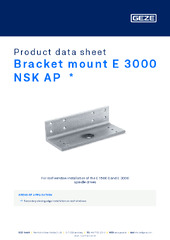 Bracket mount E 3000 NSK AP  * Product data sheet EN