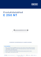 E 250 NT Produktdatablad NB