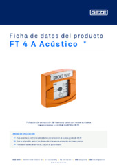 FT 4 A Acústico  * Ficha de datos del producto ES
