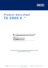 TS 3000 V  * Product data sheet EN
