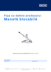 Manetă blocabilă Fișa cu datele produsului RO