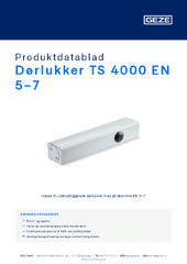 Dørlukker TS 4000 EN 5-7 Produktdatablad DA