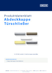 Abdeckkappe Türschließer Produktdatenblatt DE