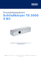Schließkörper TS 3000 V BC Produktdatenblatt DE