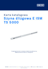 Szyna ślizgowa E ISM TS 5000 Karta katalogowa PL