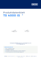 TS 4000 IS  * Produktdatenblatt DE
