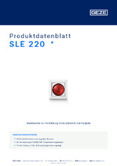 SLE 220  * Produktdatenblatt DE
