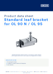 Standard leaf bracket for OL 90 N / OL 95 Product data sheet EN