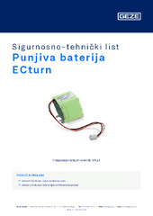 Punjiva baterija ECturn Sigurnosno-tehnički list HR