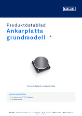 Ankarplatta grundmodell  * Produktdatablad SV