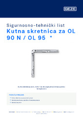 Kutna skretnica za OL 90 N / OL 95  * Sigurnosno-tehnički list HR