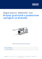 Krajnji graničnik s podesivom oprugom za blokadu Sigurnosno-tehnički list HR