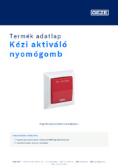 Kézi aktiváló nyomógomb Termék adatlap HU